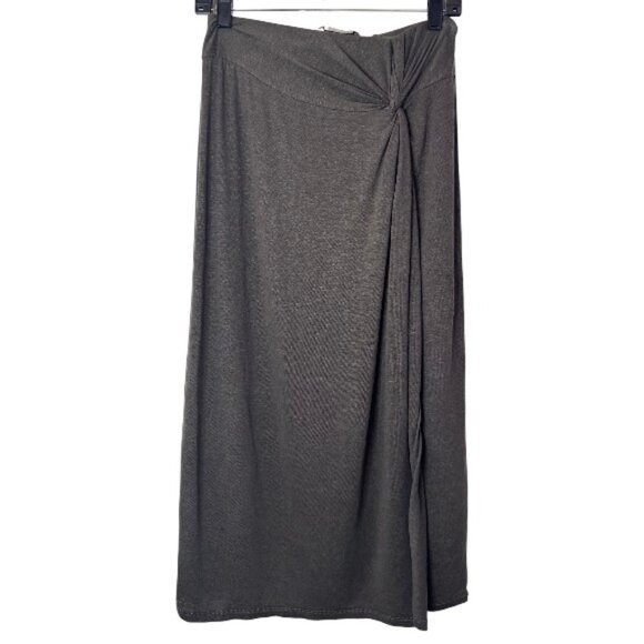 MaxMara Leisure charcoal Fanale gathered twist midi skirt size 30 - Picture 2 of 8